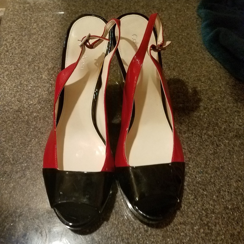 Calvin Klein Color Blocked Wedges